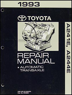 1993 Toyota Automatic Transmission Repair Shop Manual Celica GT/GT-S MR2 Paseo