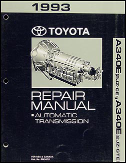 1993 Toyota Supra Automatic Transmission Repair Manual Original
