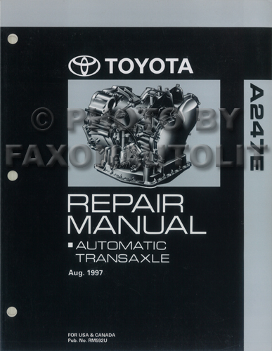 1998-2000 Toyota RAV4 2WD Automatic Transmission Repair Shop Manual Orig.